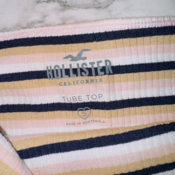 Hollister Sleeveless Stripe Cropped Tube Top size small - Picture 3 of 4
